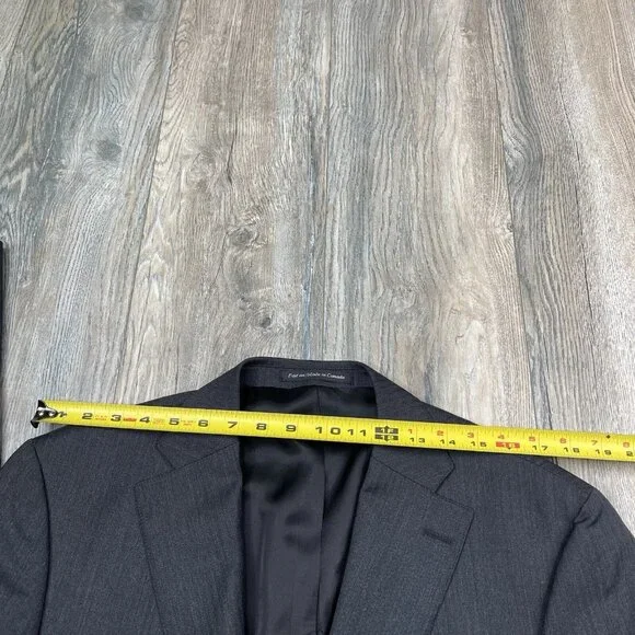 J Press Parker Sport Coat Blazer Jacket Wool Distressed Herringbone Size 42L